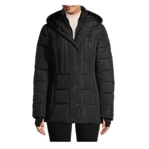 LONDON FOG Women's  Puffer Jacket Black Size M